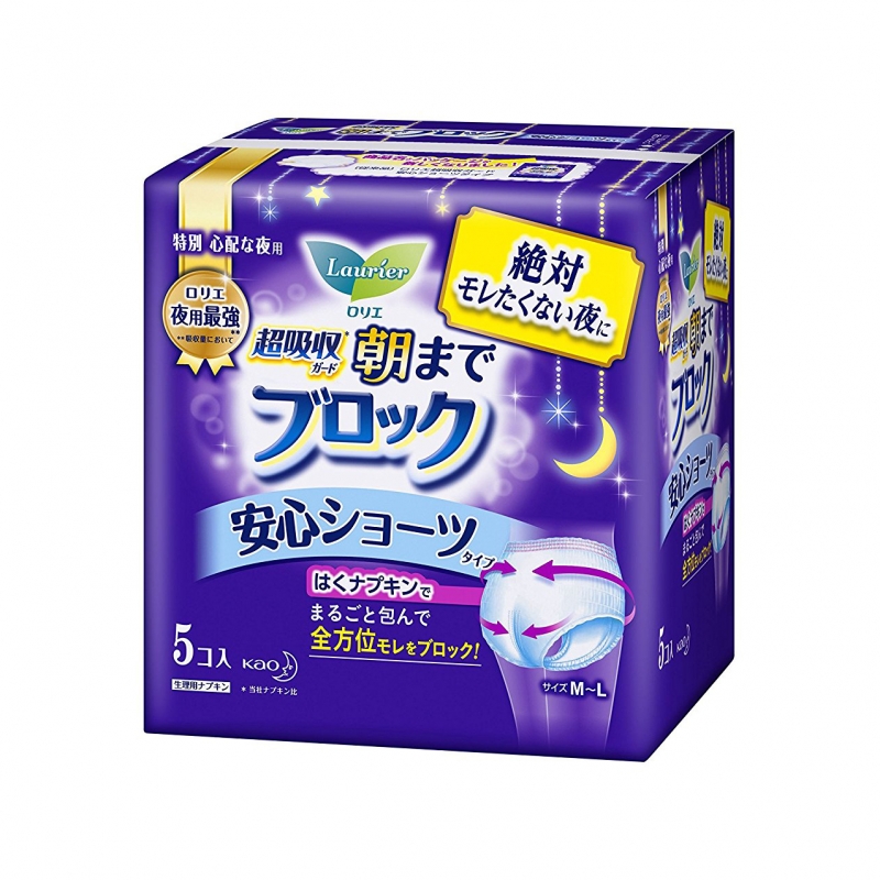 로리에 초 흡수가드 안심 팬티 5개입_위생용품 생리대