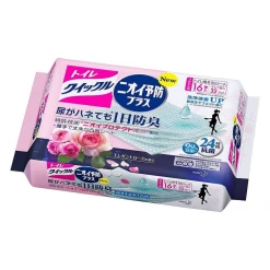 퀵쿠루 화장실 세제 냄새예방 플러스 로즈향 리필용 16매입