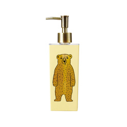 소지의나카지마 샴푸용 스퀘어 디스펜서 갈색곰 약500ml
