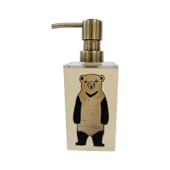 소지의나카지마 거품핸드소프용 스퀘어 디스펜서 흑곰 약360ml