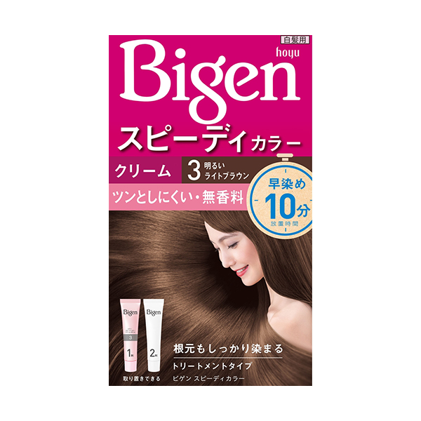 비겐 새치염색용 스피디컬러 크림타입 3 밝은 라이트브라운