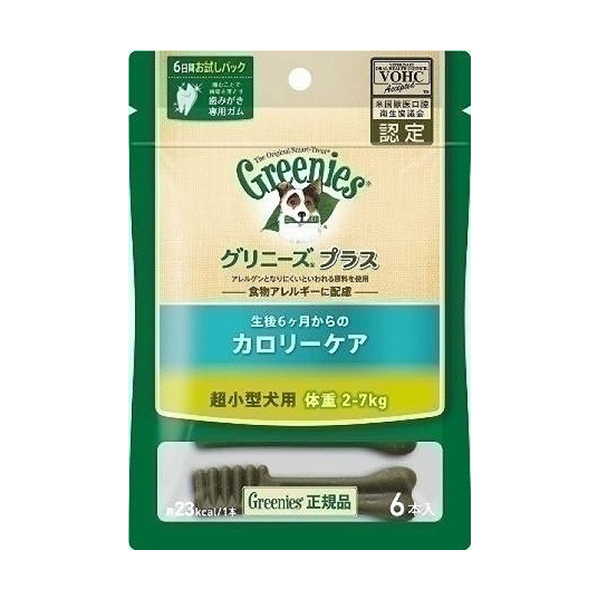 그리니즈 플러스 칼로리케어 양치전용개껌 2~7kg 초소형견용 6개입