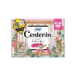 센터 인 컴팩트 내추럴 플로럴향 일반적인 낮용 날개형 24.5cm 16매입_생리대