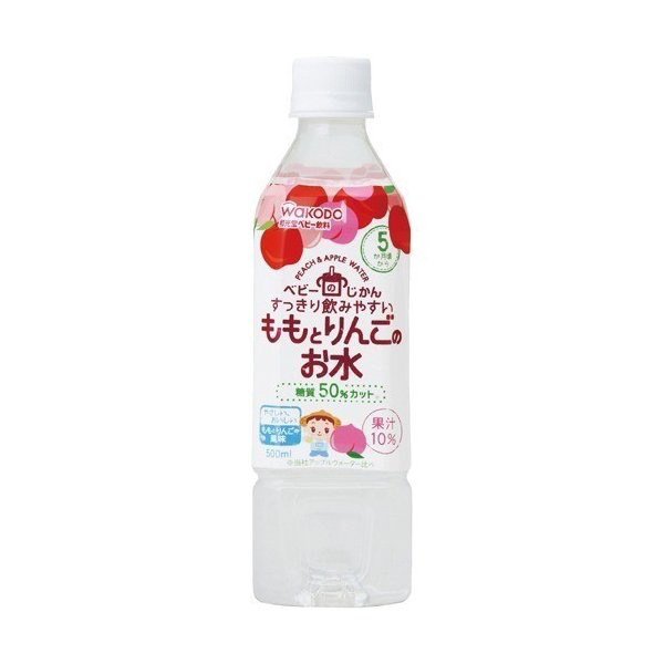 베이비차관복숭아와사과의물500ml