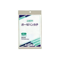 거즈 손수건 테두리 흰색