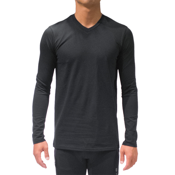 1남성용 면혼합 콤파이 ls 티v 목 검정