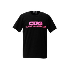 꼼데가르송 반팔티 cdg 로고 남녀공용 면100 티셔츠 일본매장 핑크xl