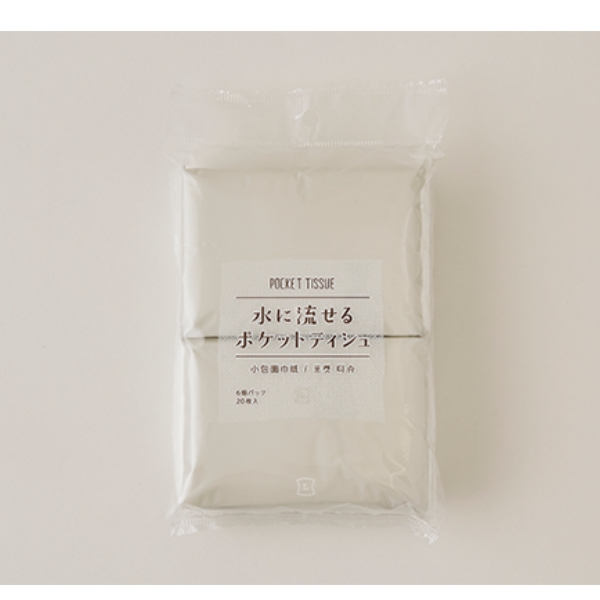 물에 흘릴 수 있는 포켓 티슈 20장 6개