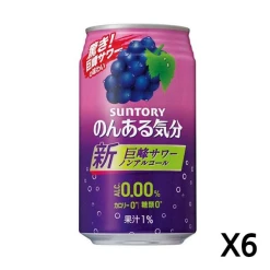 산토리 논아루기분 거봉 사와 논알콜 1개(350ml) X 6개 세트