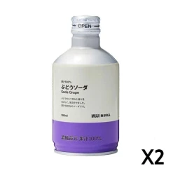 무인양품 과즙 100% 포도소다 280ml  2  X 세트