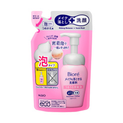 카오 비오레 메이크업도 지울 수 있는 세안제 촉촉하게 밀착된 거품 리필용 140ml