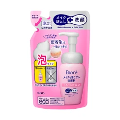 카오 비오레 메이크업도 지울 수 있는 세안제 촉촉하게 밀착된 거품 리필용 140ml