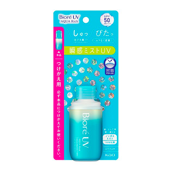 카오 비오레 UV 아쿠아 리치 아쿠아 프로텍트 미스트 교체용 SPF50/PA++++ 60ml
