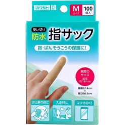 카와모토산업 방수 손가락 골무 M 사이즈 56g <100개>