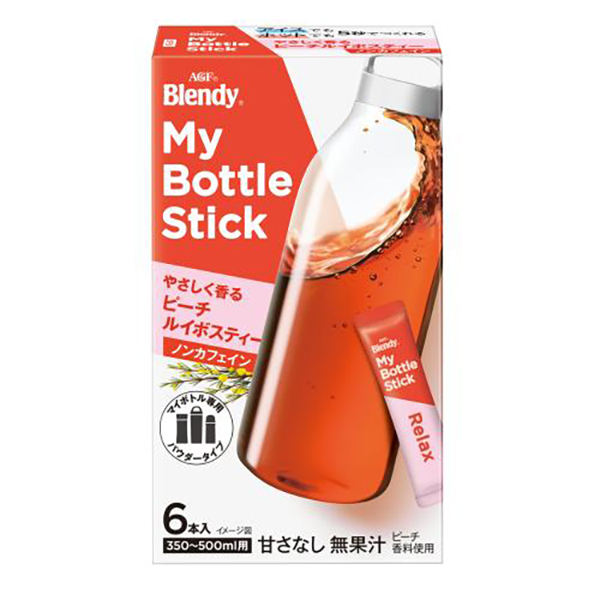 아지노모토 AGF 블렌디 마이보틀 스틱 부드럽게 향기나는 피치루이 보스티 6개입