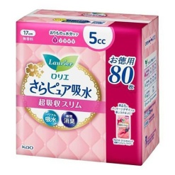 카오 로리에 보송 퓨어 흡수 초흡수 슬림 5cc (80매입)