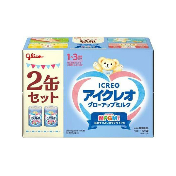 글리코 아이크레오 글로우업 밀크 2캔 세트 820g×2개