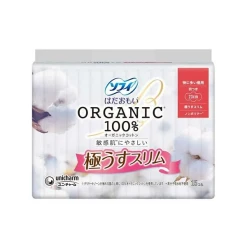 유니참 소피 하다 오모이 오가닉 코튼 극슬림 특히 양이많은 주간용 23cm 날개형 15개입