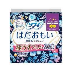 유니참 소피 하다 오모이 극슬림 360 특히 양이 많은 야간용 날개형 36cm 10개입