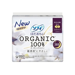 유니참 소피 하다 오모이 오가닉 코튼 특히 양이 많은 야간용 360 8개입