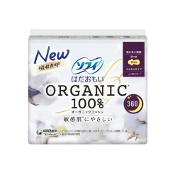 유니참 소피 하다 오모이 오가닉 코튼 특히 양이 많은 야간용 360 8개입