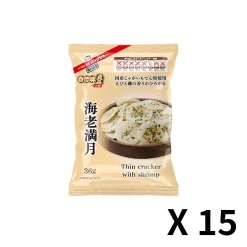 자연맛양품 새우 보름달 센베이 1봉(36g) x 15개 세트