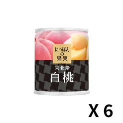 K&K 일본의 과실 백도 (토호쿠산) 195g x 6개 세트