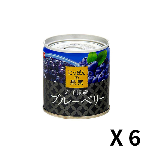 K&K 일본의 과실 이와테현산 블루베리 185g x 6개 세트