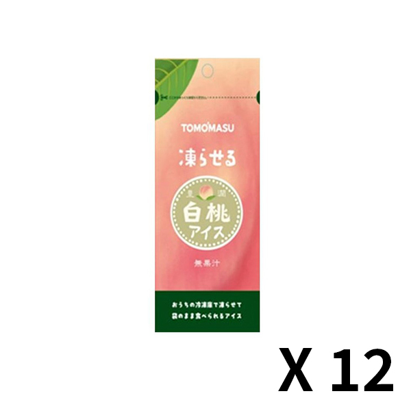 토모야스음료 과실 아이스 백도 80g x 12개 세트