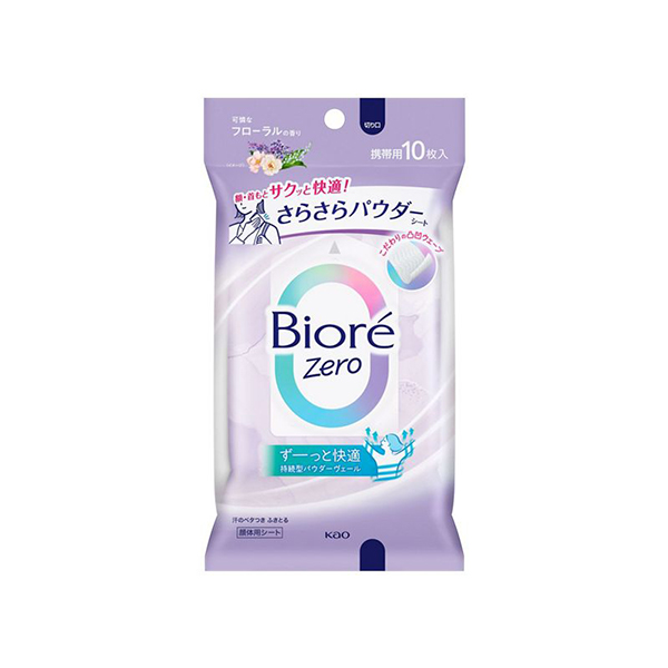 카오 비오레 Zero 보송보송 파우더 시트 플로럴향 10매입