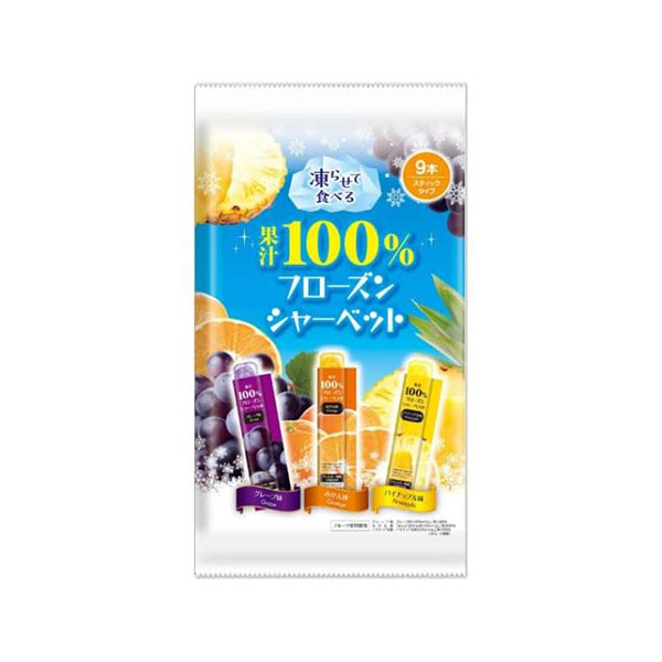 리본 과즙 100% 프로즌 샤베트 1봉 (9개입)