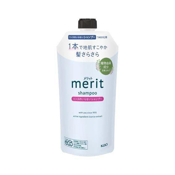 카오 메리트 린스가 필요없는 샴푸 리필용 320mL