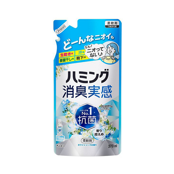 카오 허밍 탈취 실감 화이트 비누향 리필용 370mL