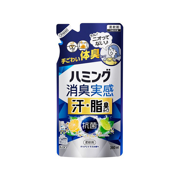 카오 허밍 탈취 실감 땀 체취 제거 타입 클리어 시트러스향 리필용 360ml