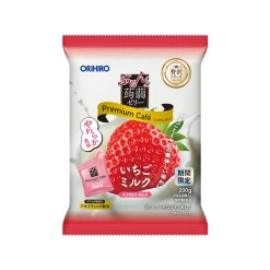 [기간한정] 오리히로 탱글탱글 곤약젤리 프리미엄 카페 딸기 밀크 10개입 200g