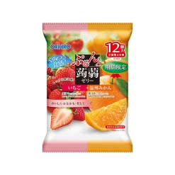 [기간한정] 오리히로 탱글탱글 곤약젤리 파우치 딸기+온주귤/운슈귤 12개입 240g