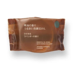 무인양품 정유 촉촉한 세안 비누 편백나무&라벤더향 80g