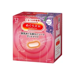 카오 메구리즘 증기로 굿 나이트 목덜미 시트 라벤더향 12장입